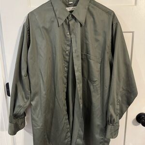 Green Button-Up Shirt